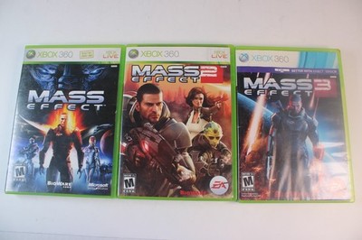 3 game lot/bundle: Mass Effect 1, 2, 3 (Microsoft Xbox 360) Authentic, Tested