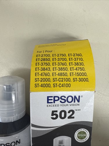 EPSON 502 Ink Bottle ( 127ml ) Black - Genuine Exp 2028 - Picture 2 of 6