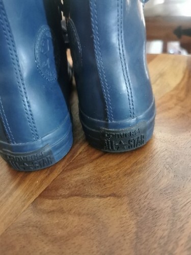 Entrenadores de goma azul lluvia Converse Chuck Taylor talla Reino Unido 3 alto para todo clima - Imagen 5 de 8