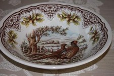 THE VICTORIAN ENGLISH POTTERY PHEASANT WOODLAND DEEP SERVING BOWL(s) - NEW - 9