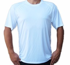 Men's UPF 50 T-Shirt Fishing Boat Sport UV Protection Performance White