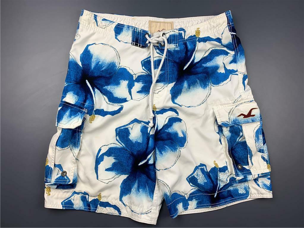 HOLLISTER Hibiscus Board Shorts Swim Trunks Poly Mesh Lined Men's