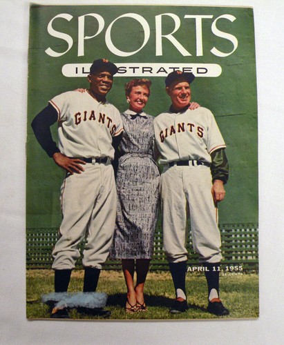 Sports Illustrated Willie Mays Leo Durocher 11. April 1955 mit Karten