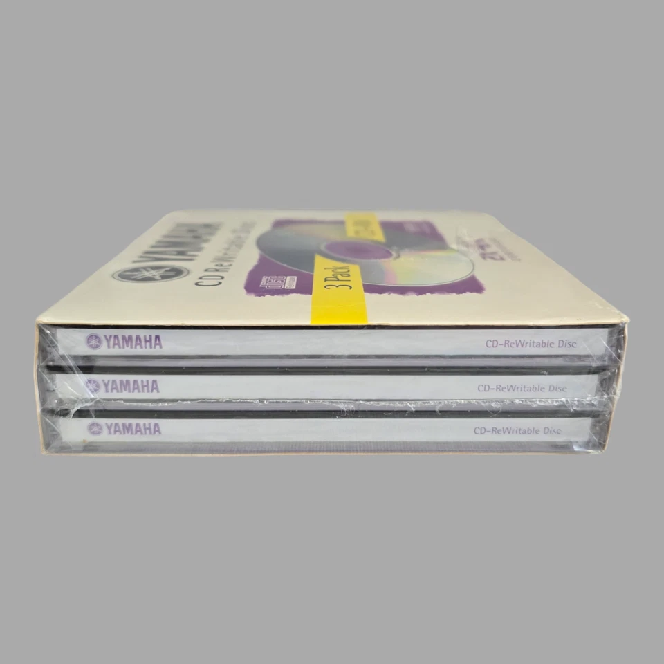 NEW Sealed Yamaha Rewritable CD-RW 650MB 74 Min CDs 3 Pack w/ Jewel Cases - Image 3 of 4
