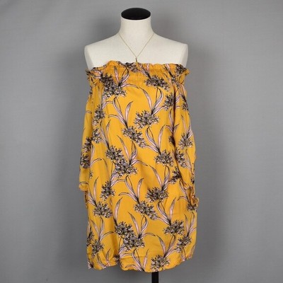MINKPINK Womens Sri Lanka Floral Print Off Shoulder Dress