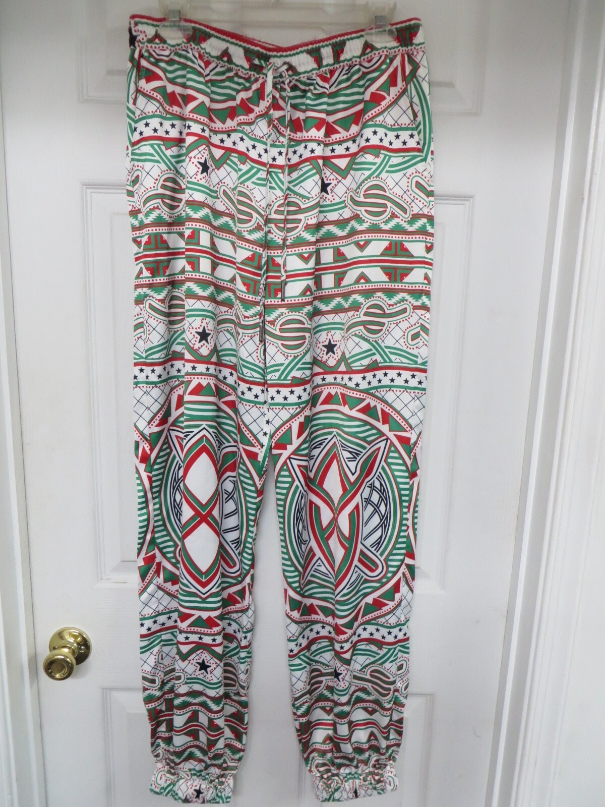 DAILY PAPER MANUEL  Green Bandana Print Pants  Jogger Medium  NWT