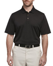 New PEBBLE BEACH PERFORMANCE Mens XL Black GOLF Grid Knit POLO SHIRT S/S