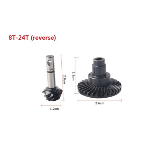 Engranaje de eje biselado 8T 24T/27T/30T/33T para rastreador de radiocontrol 1/10 axial SCX10 II III Capra - Imagen 8 de 23