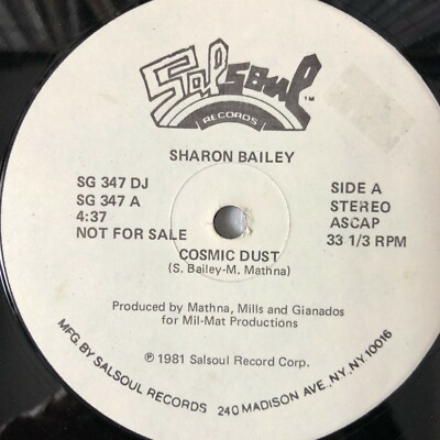 Sharon Bailey, Cosmic Dust [Another One Bites The Dust], 12'' Vinyl Larry Levan