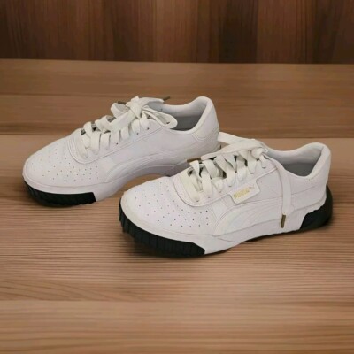  PUMA Women's Cali Sneaker White And Black Size 8 