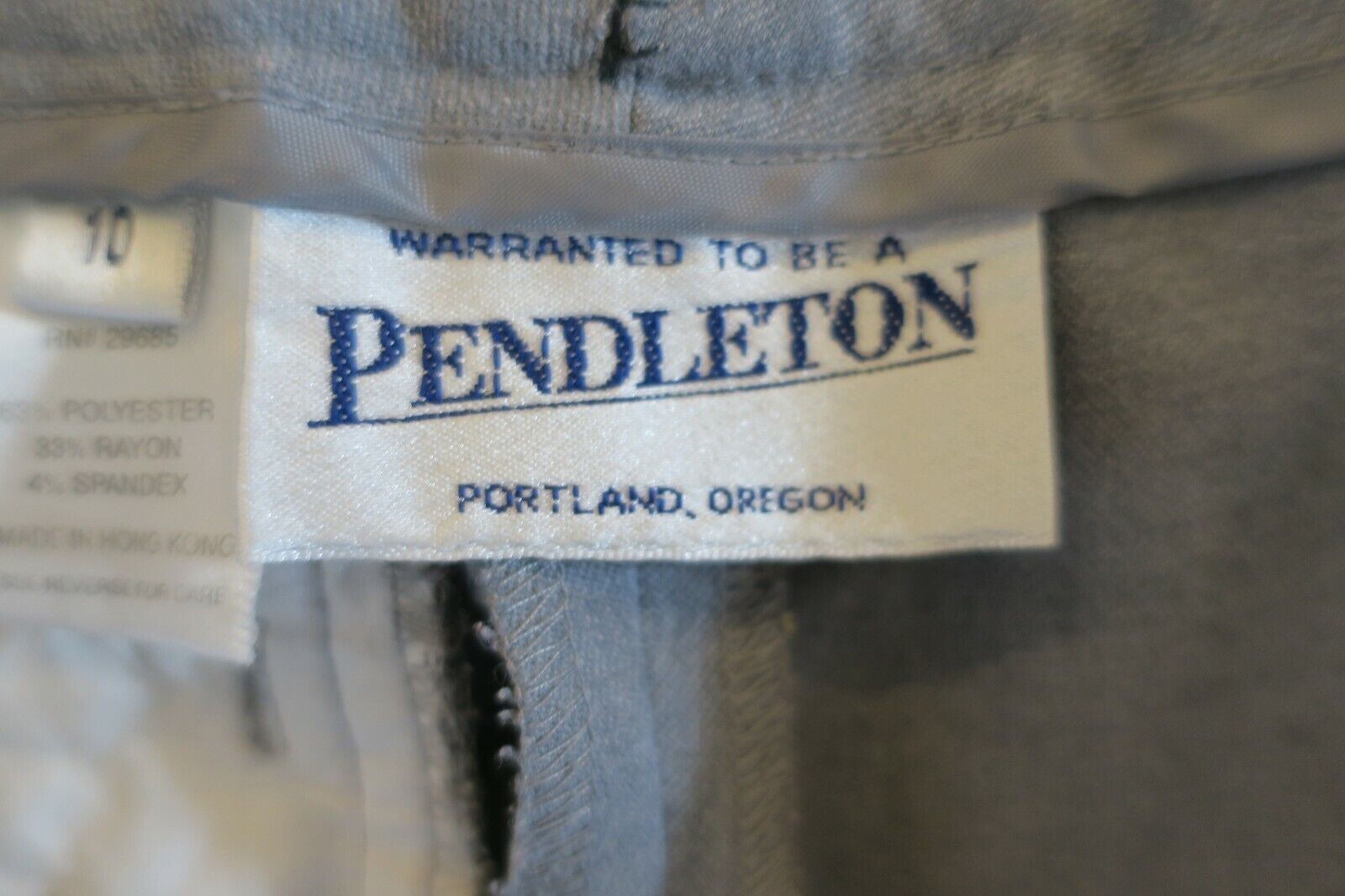 Pendleton Womens Gray Solid Flat Front Straight L… - image 9