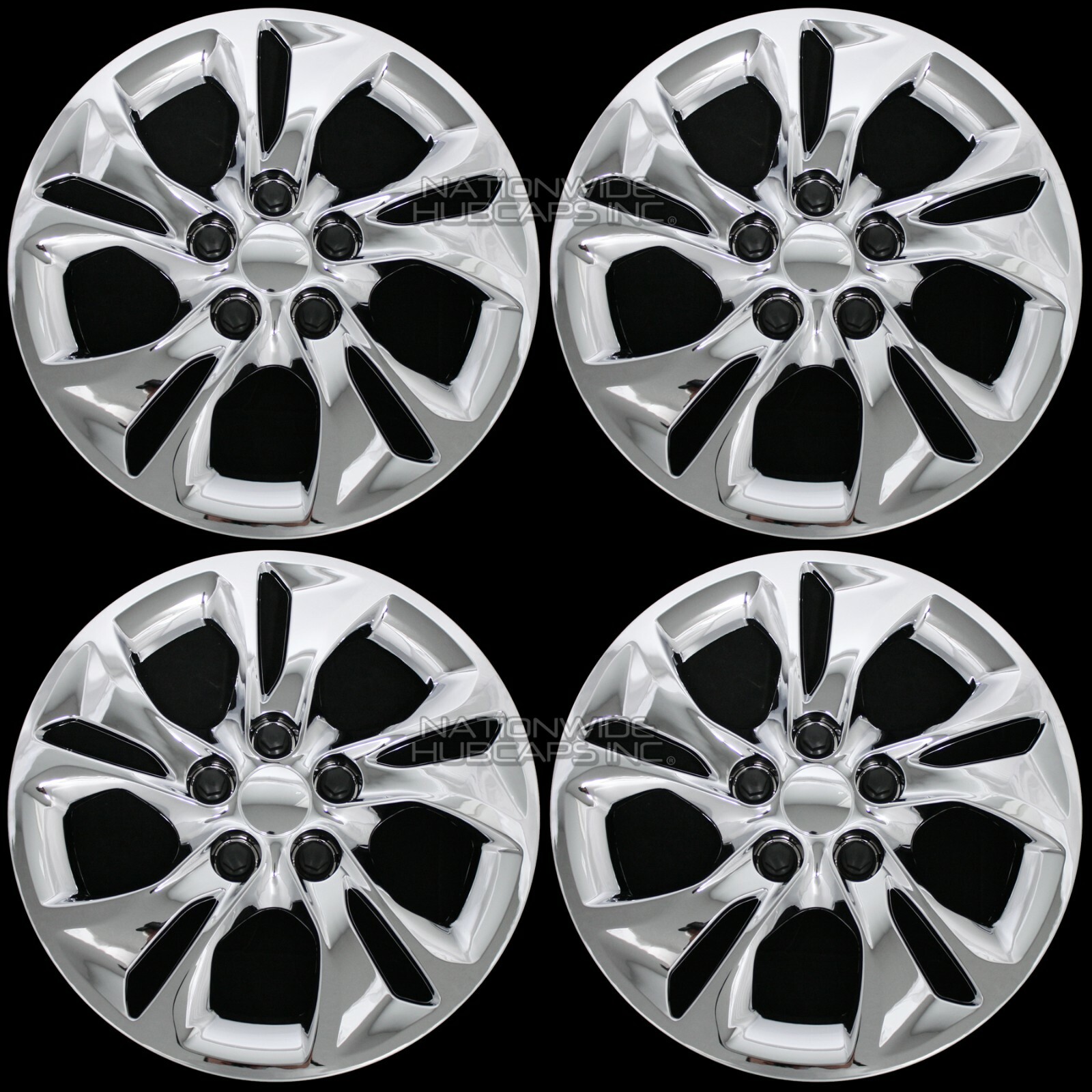 4 Chrome fits 1620 Chevy Cruze L LS 15" Bolt On Wheel Covers Hub Caps