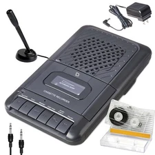 Portable Cassette Player Tape Recorder. Record to Cassettes via Mic or Aux in...