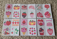 24pcs Strawberry Shortcake Sweets Temporary Tattoos Cute Kids, Teens, Adults