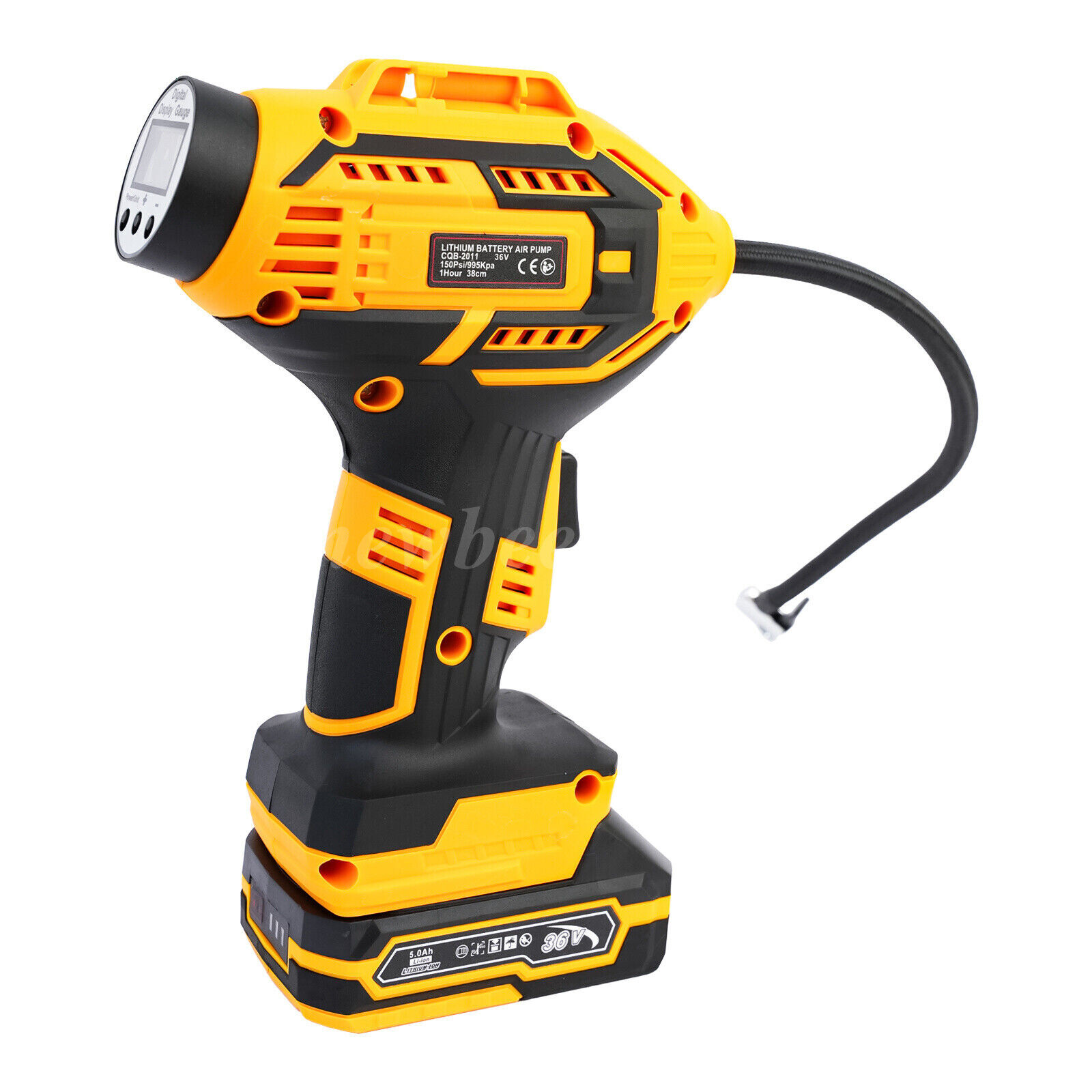 Portable Air Compressor, 20V Rechargeable Battery Powered 150PSI Handheld Pump