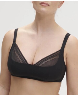 Simone Perele Bralette black lace BRAND NEW Olympe 36D NWOT Mesh Lining low$