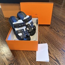 Hermes Studded Chypre Sandals Size 36 Box And Receipt Of Purchase 