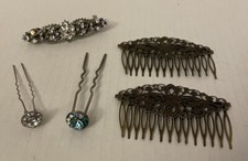 Lot of 5 Assorted Hair Accessories Hair Pins Combs Clip