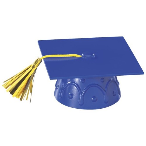 Decopac BLUE Graduation Cap With Golden Tassels Cake Topper One BLUE Hat Cap
