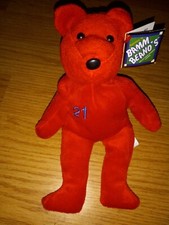 Salvino's Bamm Beano's Sammy Sosa 21 Bean Bag Plush Bear 8" Aug 1998
