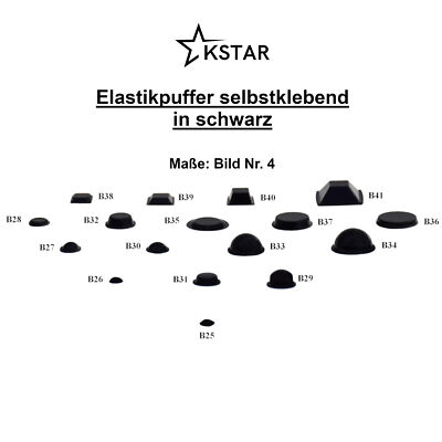 Elastikpuffer selbstklebend Schutzpuffer Gummifüße Anschlagpuffer in schwarz 