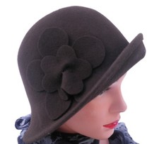 Damenhut Glockenhut Cloche Wollhut Damenhüte Anlasshüte DamenmützenHerbst Winter