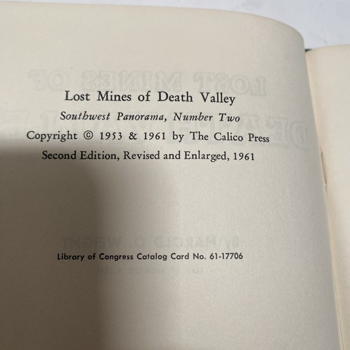 Lost Mines of Death Valley by Harold O. Weight 1961 - Picture 2 of 3