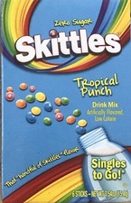 6 boxes Skittles ZERO SUGAR Tropical Punch Singles toGo Sugar Drink Packets