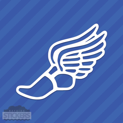 Track & Field Shoe Vinyl Decal Sticker Cross Country