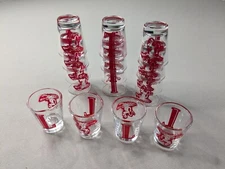 Fireball Cinnamon Whiskey Clear Shot Glass Set of 4
