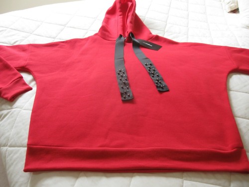 Ladies Sports Jumper With Hood Design Miss Valley Size Medium Red Polyester - Picture 4 of 12