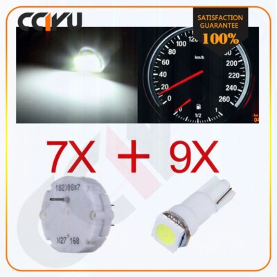 7X GM Stepper Motor X27-168 Speedometer Cluster Repair Kit W/ White 9 Led bulb
