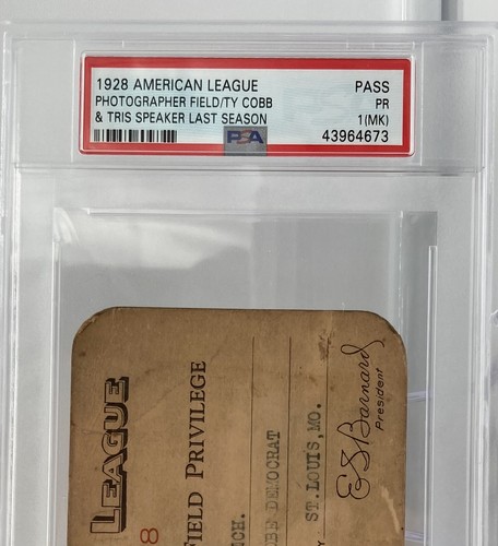 1928 Ticket Pass Babe Ruth 54 HR/Cobb Last YR 90 Records/Dickey Debut/Speaker⚾️ - Picture 3 of 5