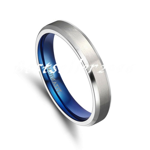 4/6/8MM Titanium Ring Wedding Engagement Band in Comfort Fit Matte for Men Women - Picture 5 of 7