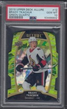 BRADY TKACHUK, 2019 Upper Deck Allure Green Quartz 11/99 #12, PSA 10 (POP 1)