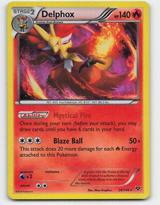 ぽにょ② 2014 Pokemon, XY, #26/146 Delphox, Holo Rare | eBay