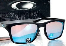 NEW Oakley SYLAS Matte Black PRIZM POLARIZED Deep Water Blue Sunglass 9448-17