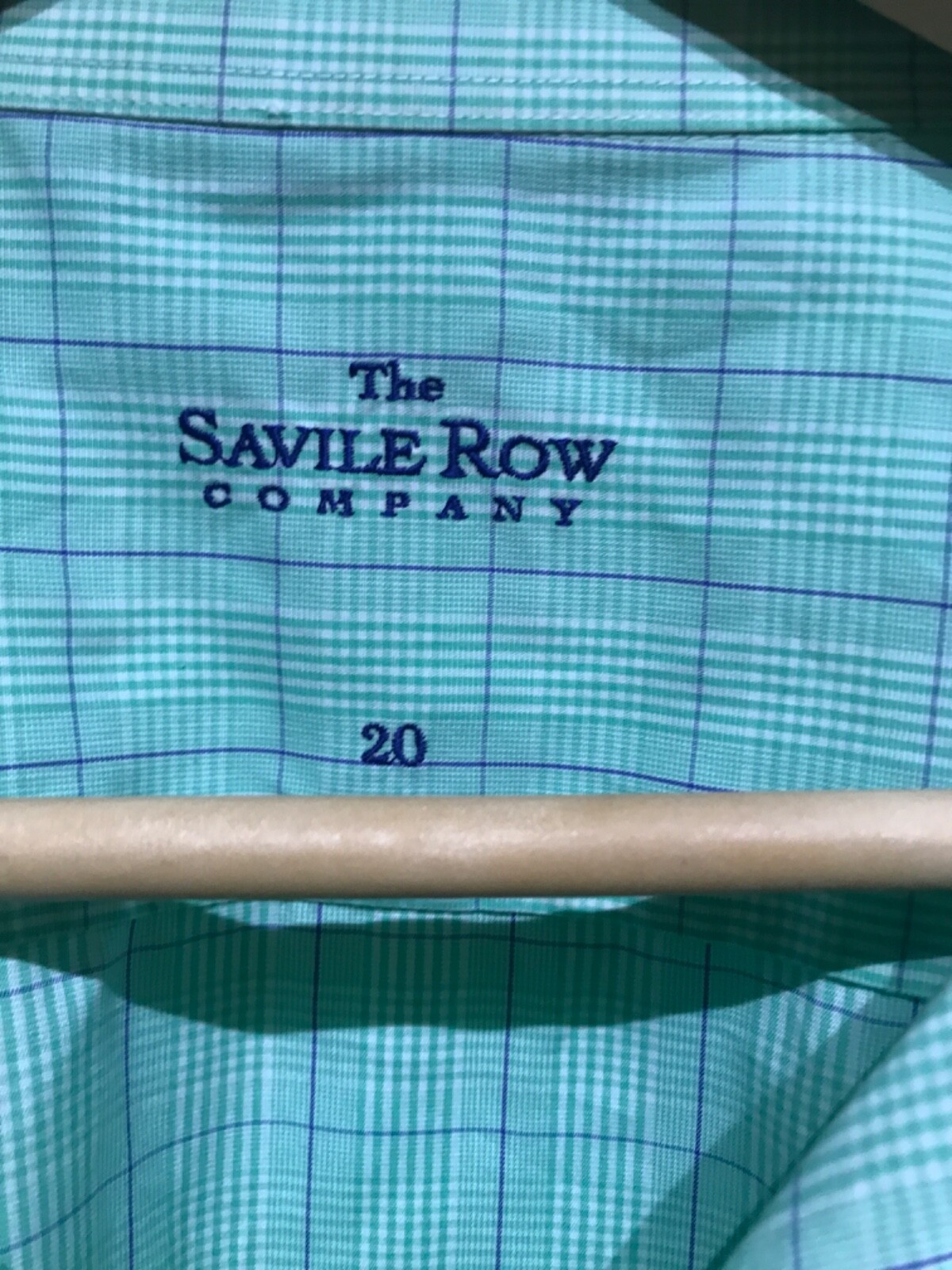 FILA Camicia verde a quadri manica lunga Saville Row Company taglia 20