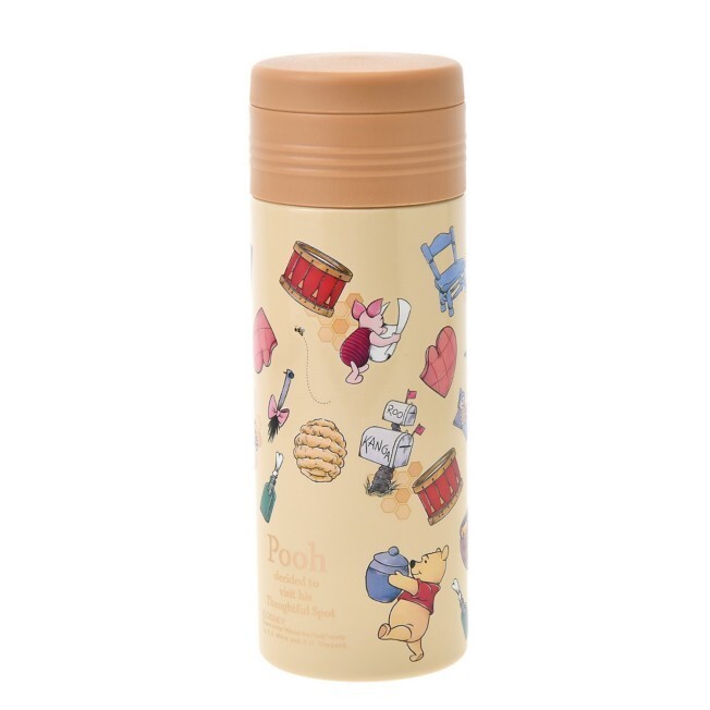 Winnie the Pooh, Piglet, Tigger Stainless Bottle Holiday Height 7.2 inch