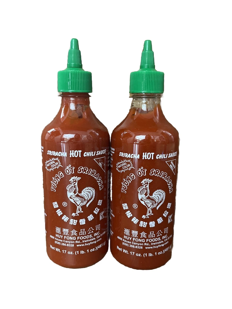Huy Fong Sriracha Hot Chili Sauce Siracha Sauce 17 Oz Bottle Pack of 2 Exp 9 25
