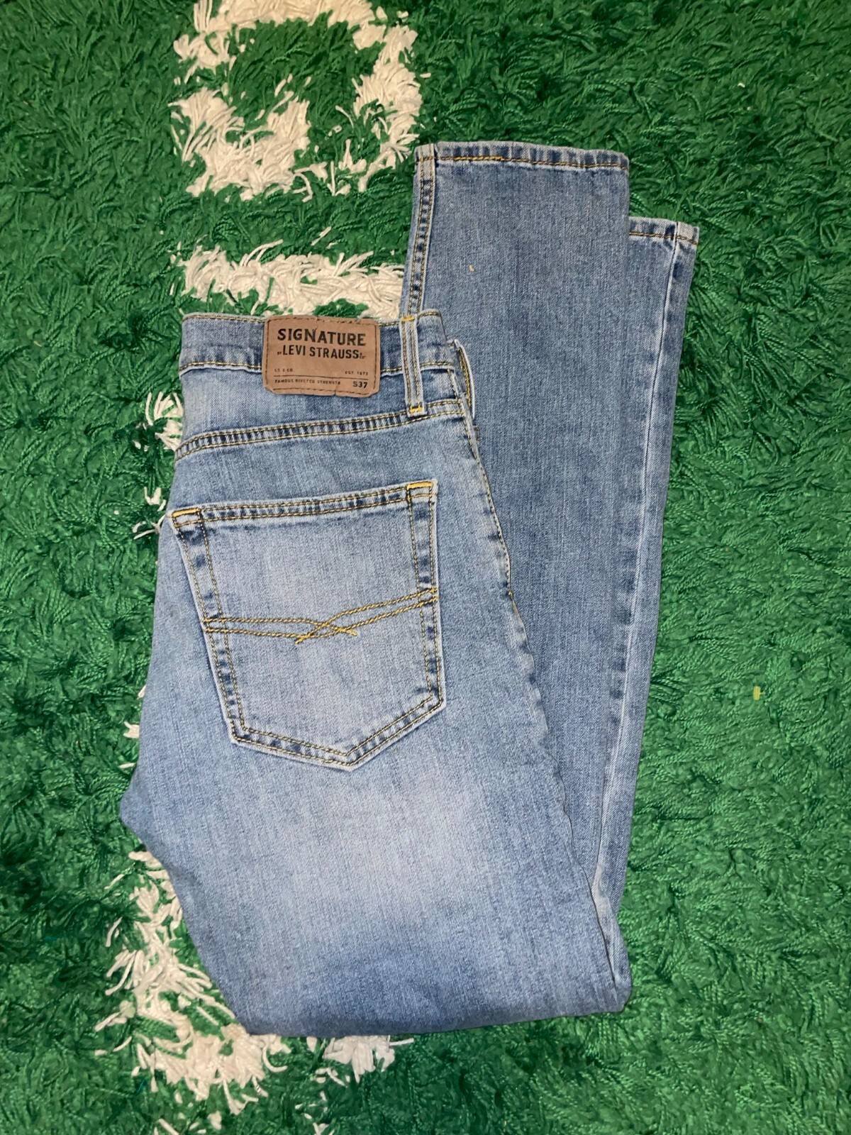 Y2K Signature Levi's Levi Strauss S37 Blue Denim Jean… Gem