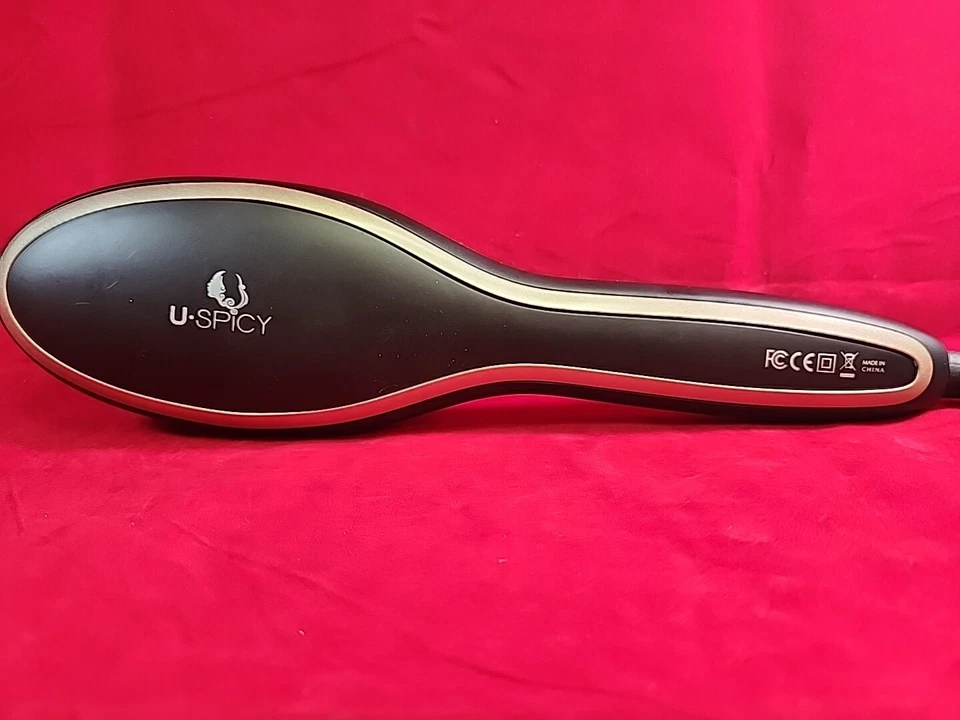 U Spicy Hair Iron Straightener Brush Women's Black Model US-FSOO5 Heated Works - Image 2 of 4