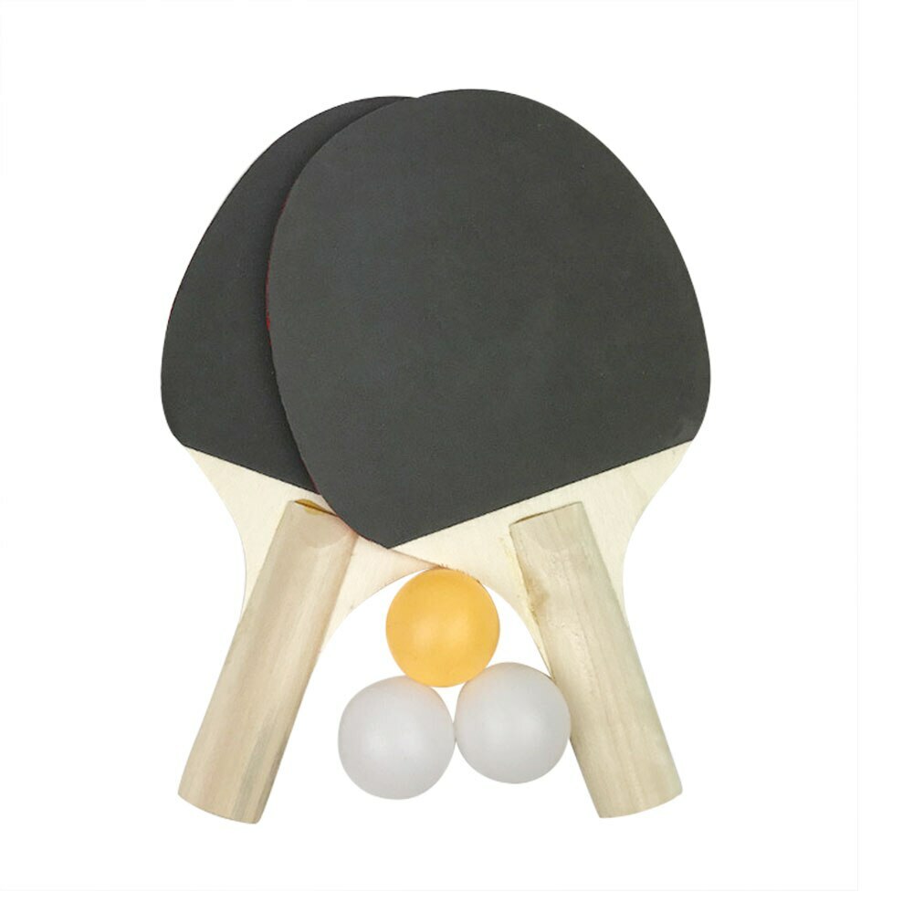 Set 2 Racchette Da Ping Pong + 3 Palline - Kit Tennis Tavolo 18x28