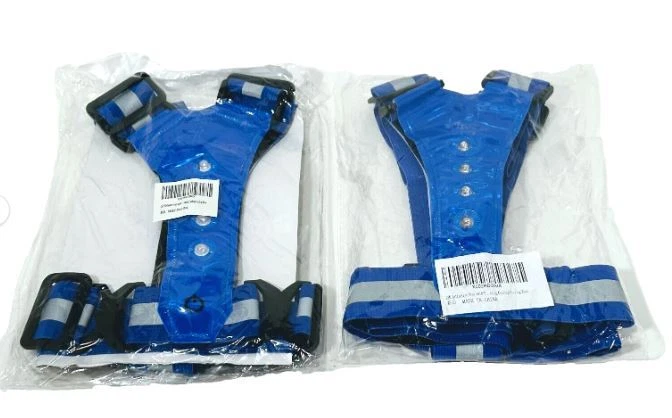 2PK LED Reflective Running Vest High Visibility Warning Lights Battery Included! - Image 4 of 4