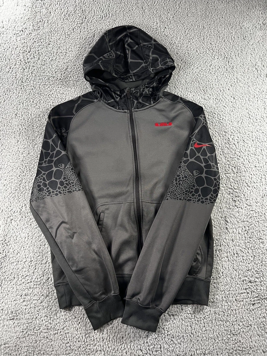 Nike Therma Fit LeBron James Hoodie Men Small Full Zip King Crown