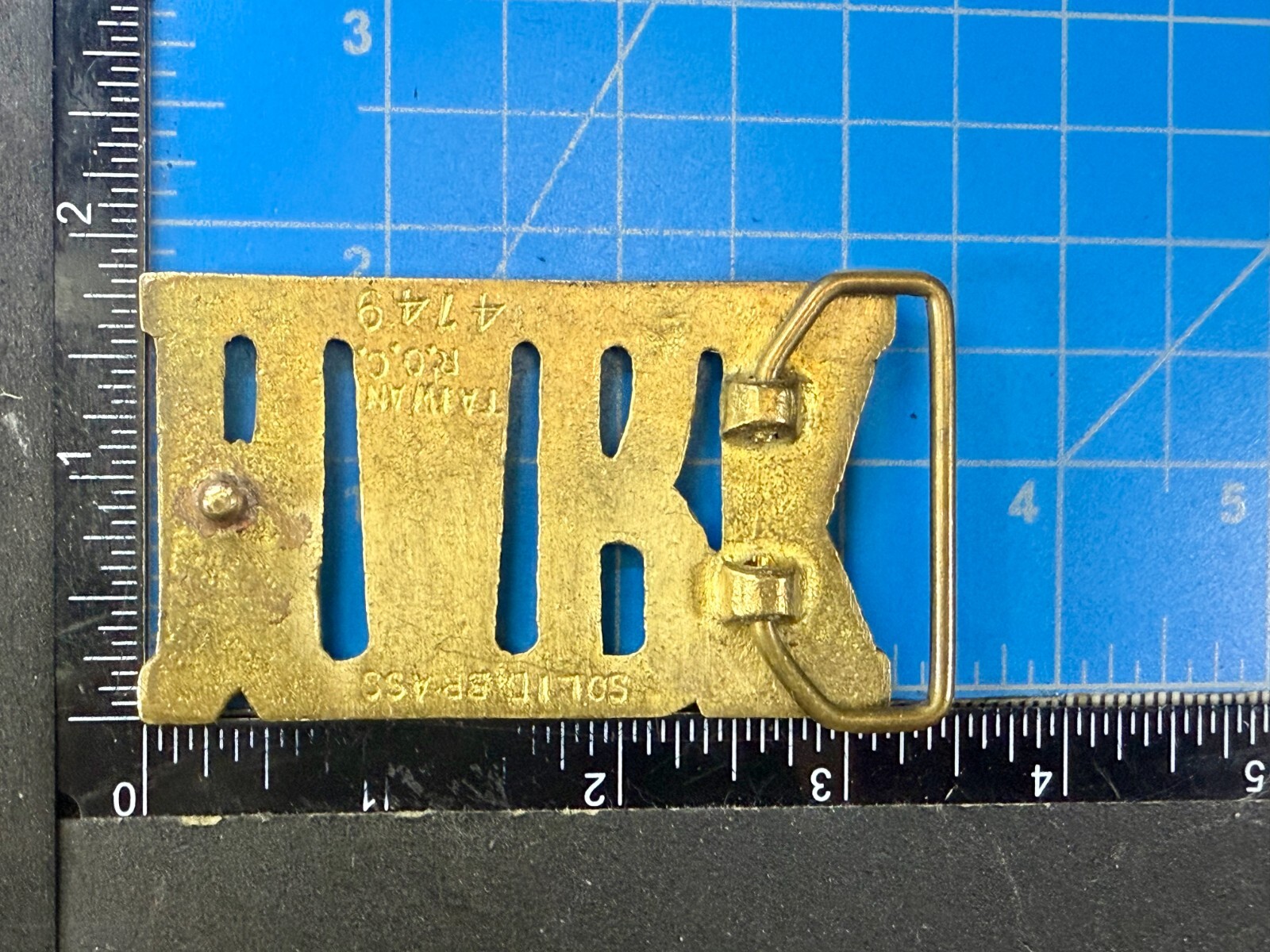 Custom Name MARK Block Letter Solid Brass Vintage… - image 5