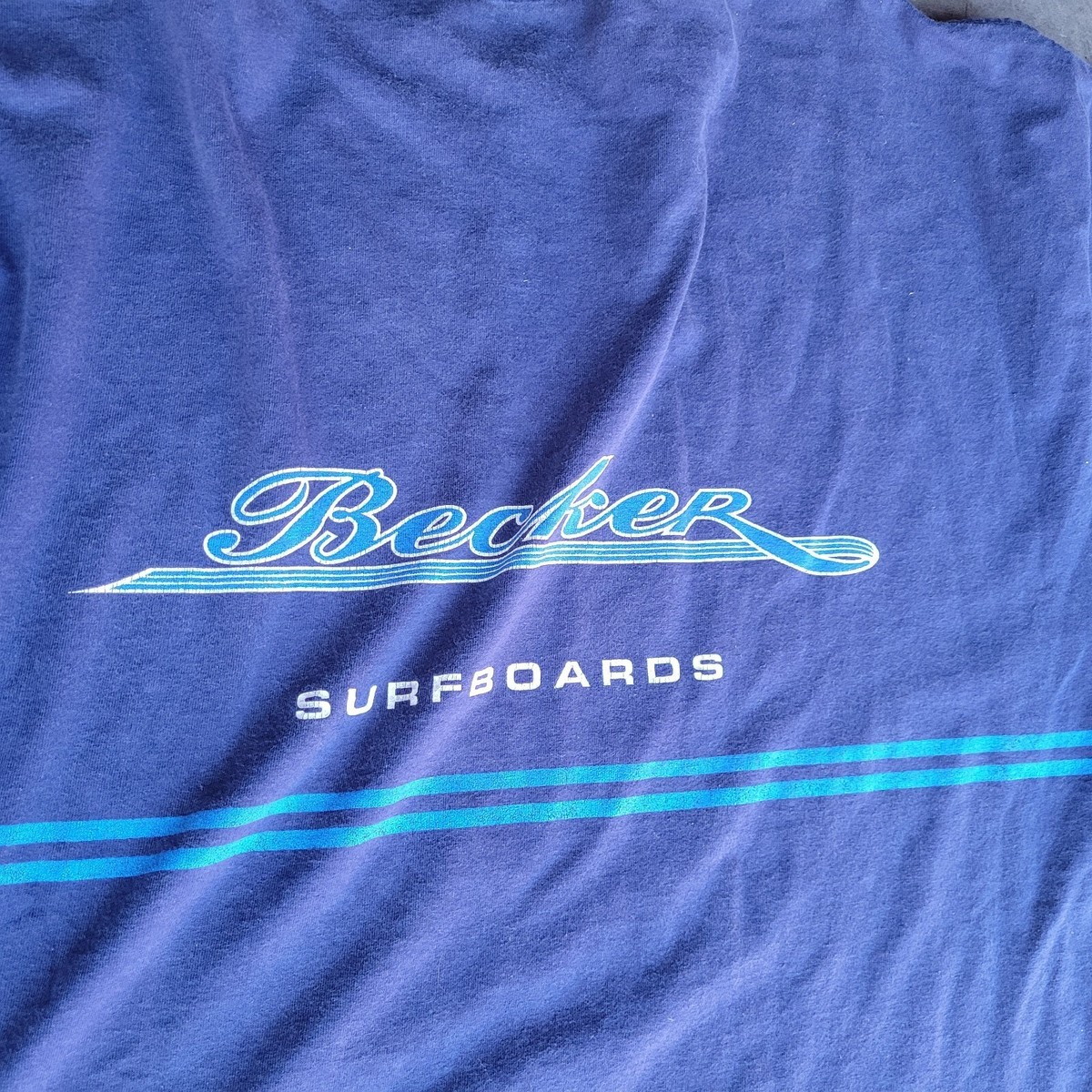 美品❣️ホーンガーメント⭐︎スマーフ シャツ BECKER surfboards surf tee Shirt t-shirt preowned Distressed