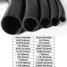 Car Wire Cord Covers Cable Corrugated Casing Split Cable Sleeves 20&80Feet Lot