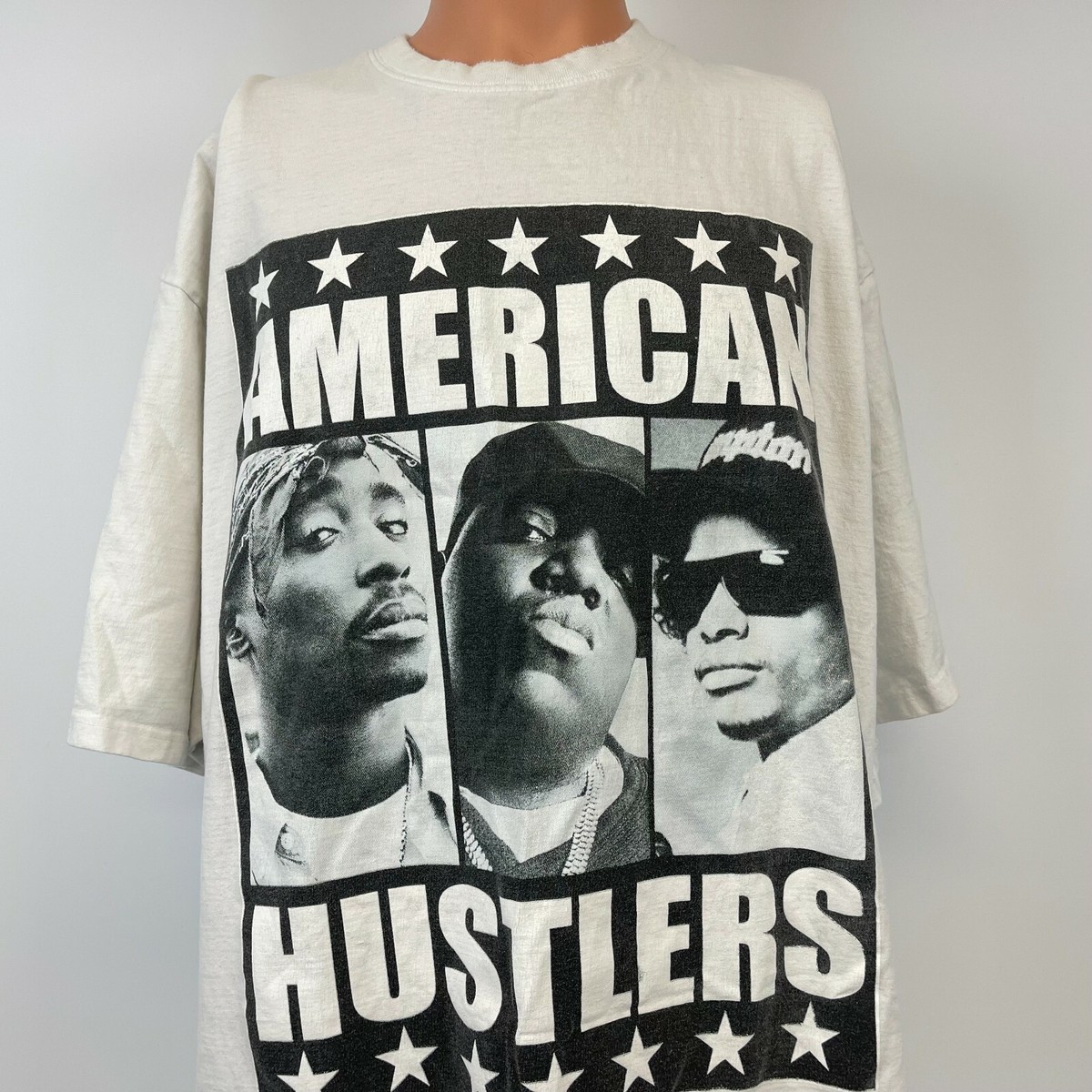 Tupac Biggie Eazy E American Hustlers T Shirt Phat Dog Vtg 90s Rap 