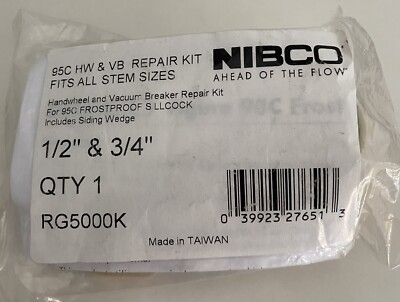 NIBCO RG5000K 95C Frost-Proof Sillcock Hardware Repair Kit, Screw, Siding Wedge,